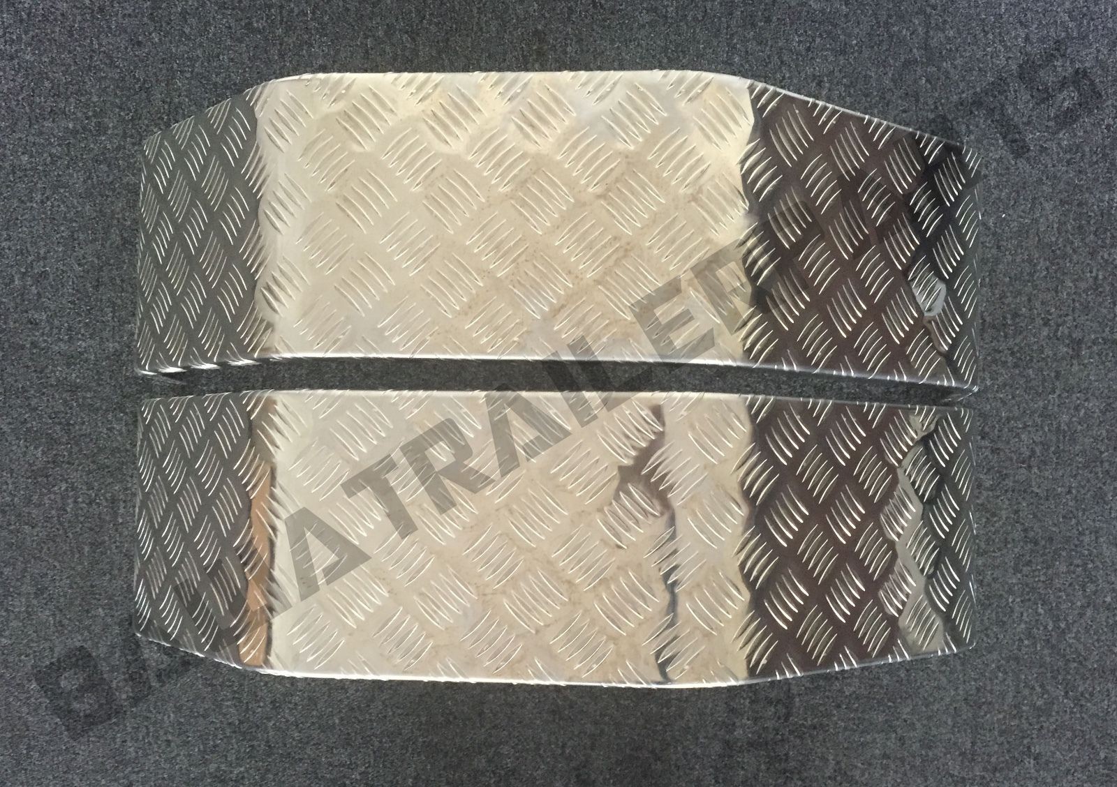 8" Wide Single Axle 4 Fold Aluminium Checker Plate Guards! Trailer Parts!