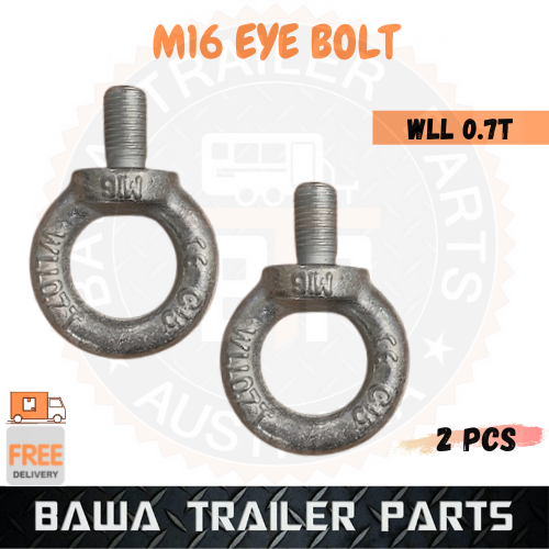 M16 LIFTING EYE BOLT THREADED RING LIFTING ROOF RACK BOAT SCREW WIRE LOOP ZINC