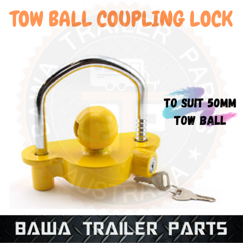 Tow Ball Coupling Lock Protect Caravans and Trailers Hitch Lock 50mm Towball