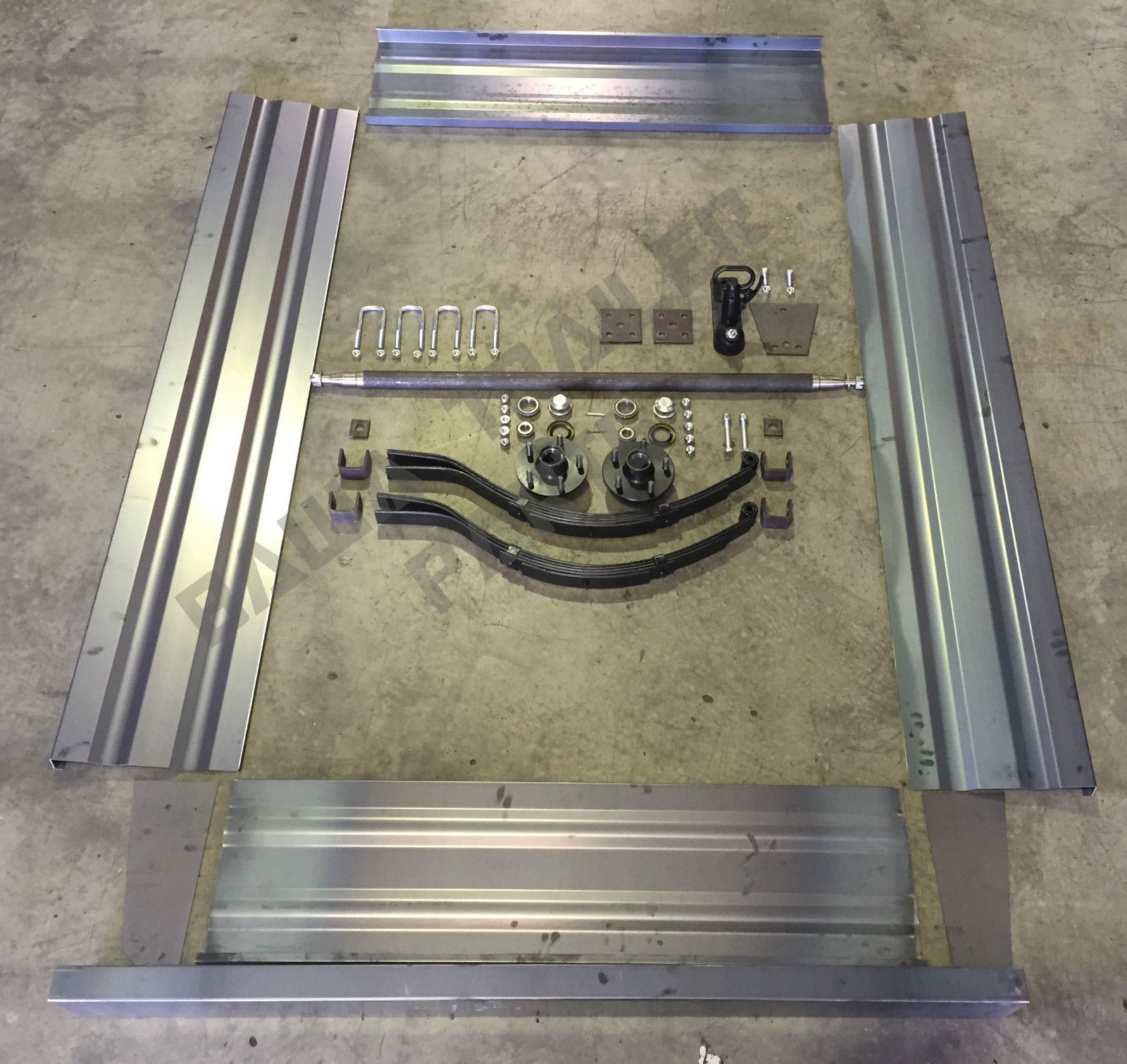 Trailer Panel Kit 2100x1200x320mm Mild Steel With Running Gear! Trailer Parts