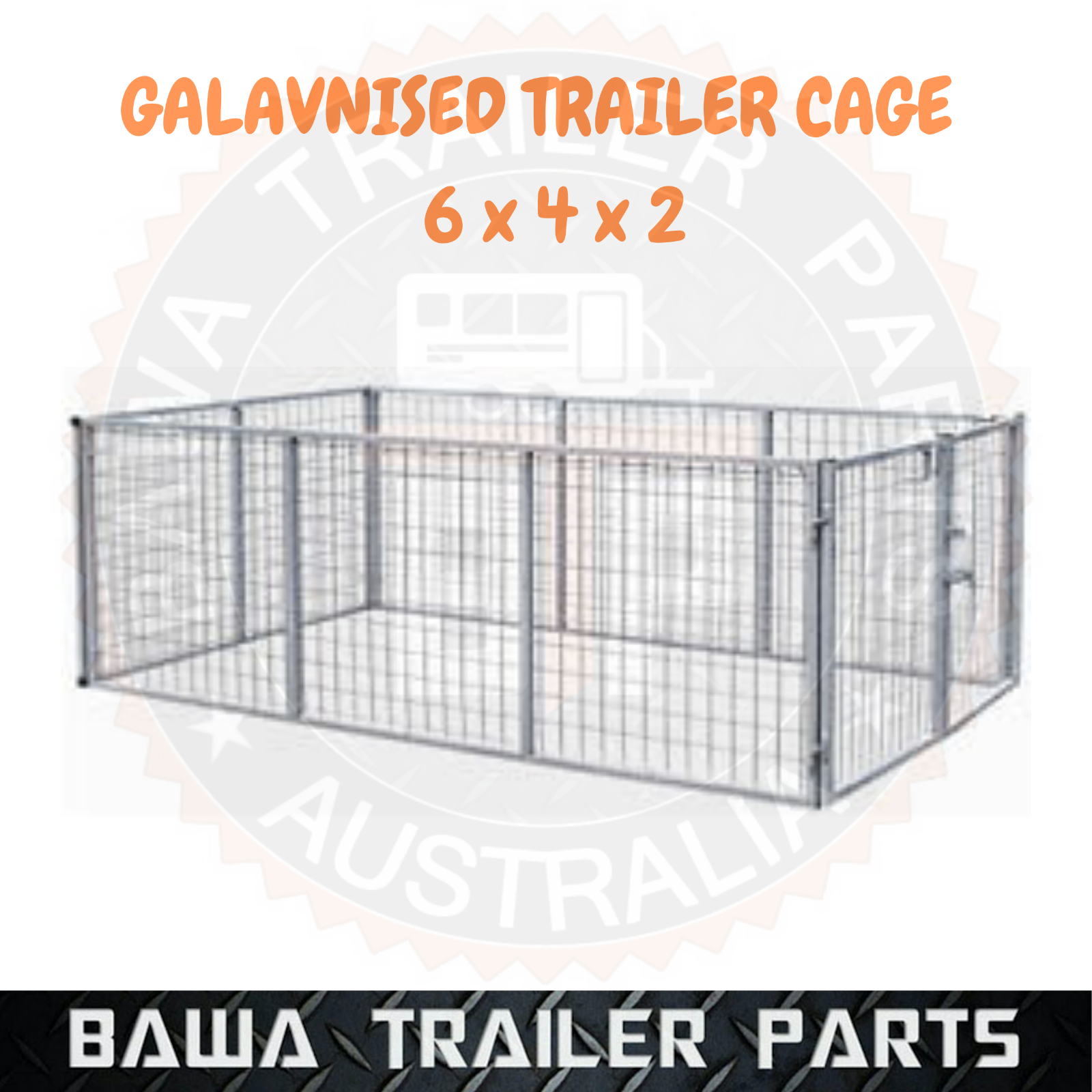 Galvanised Trailer Cage 6x4x2 Feet With Fittings! BOX TUBING ! TRAILER PARTS!