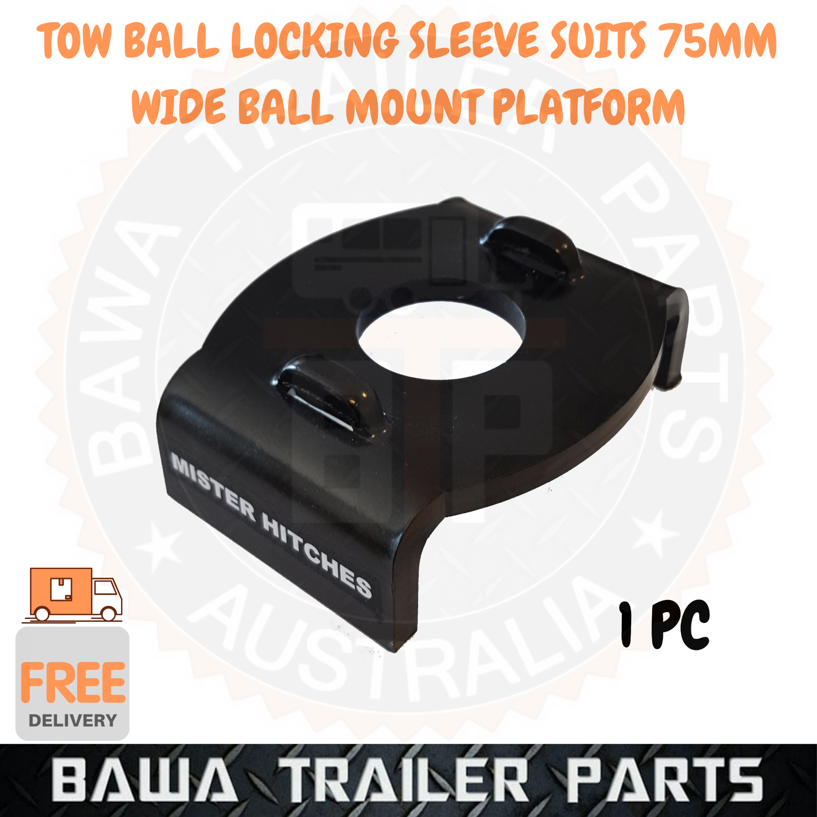 TOW BALL LOCKING SLEEVE 75MM