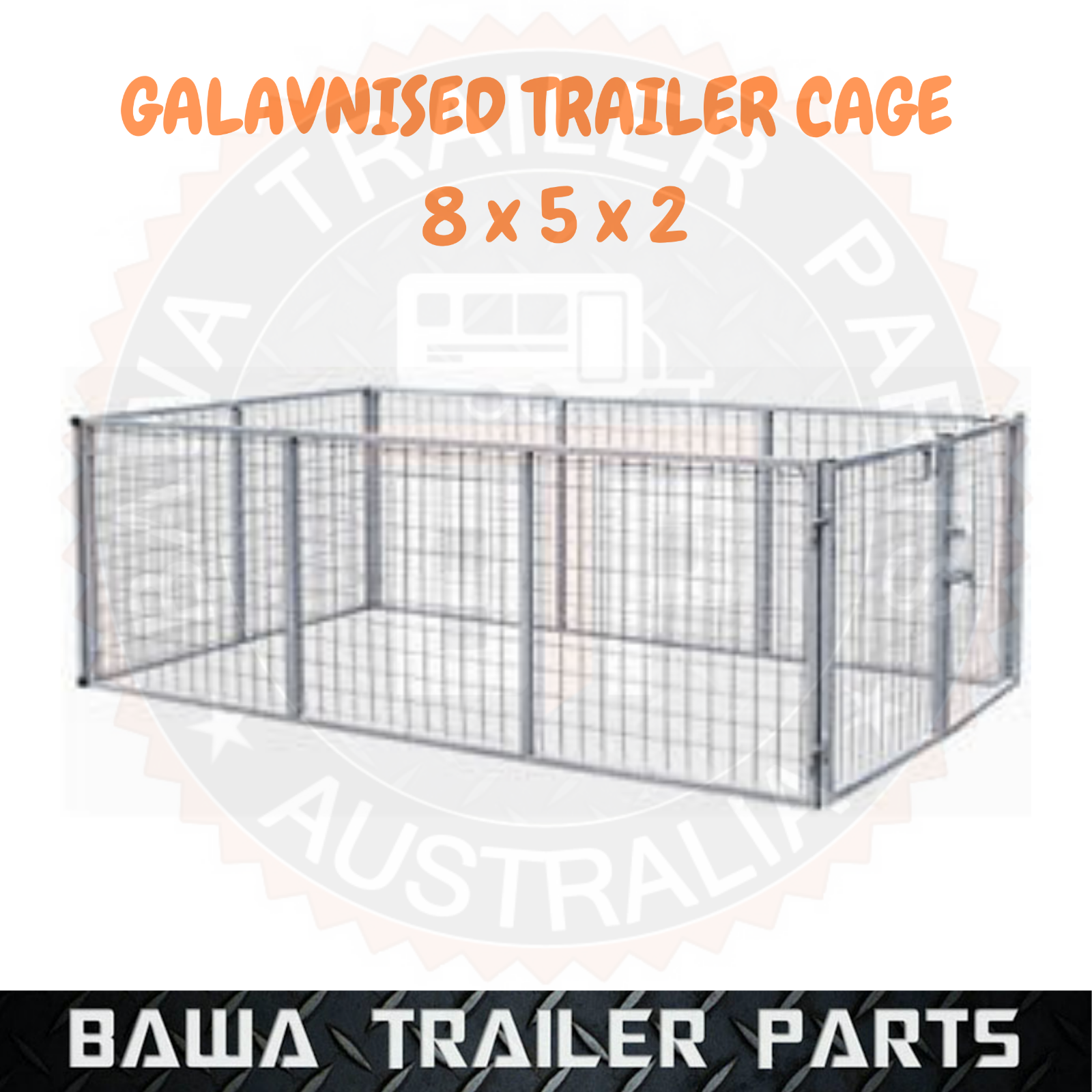 Galvanised Trailer Cage 8x5x2 Feet With Fittings! BOX TUBING ! TRAILER PARTS!