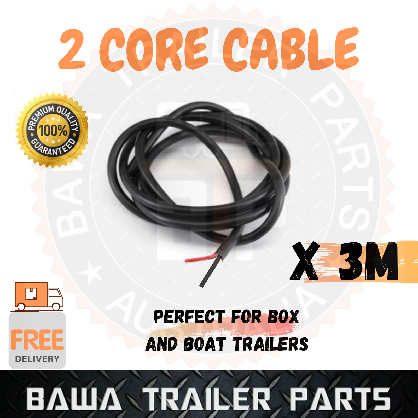 3M x 2 Core Cable Wire Lights Wiring LED