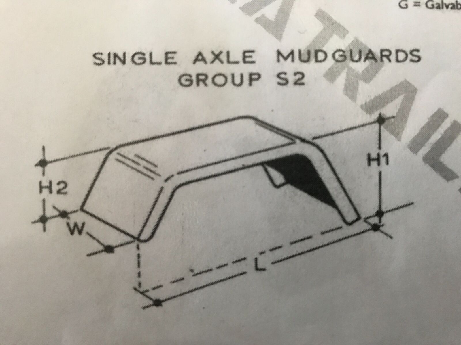 Trailer Mudguards 9 inch Wide 2 Fold Single Axle Smooth Finish Mudguard ! Guards - Image 2