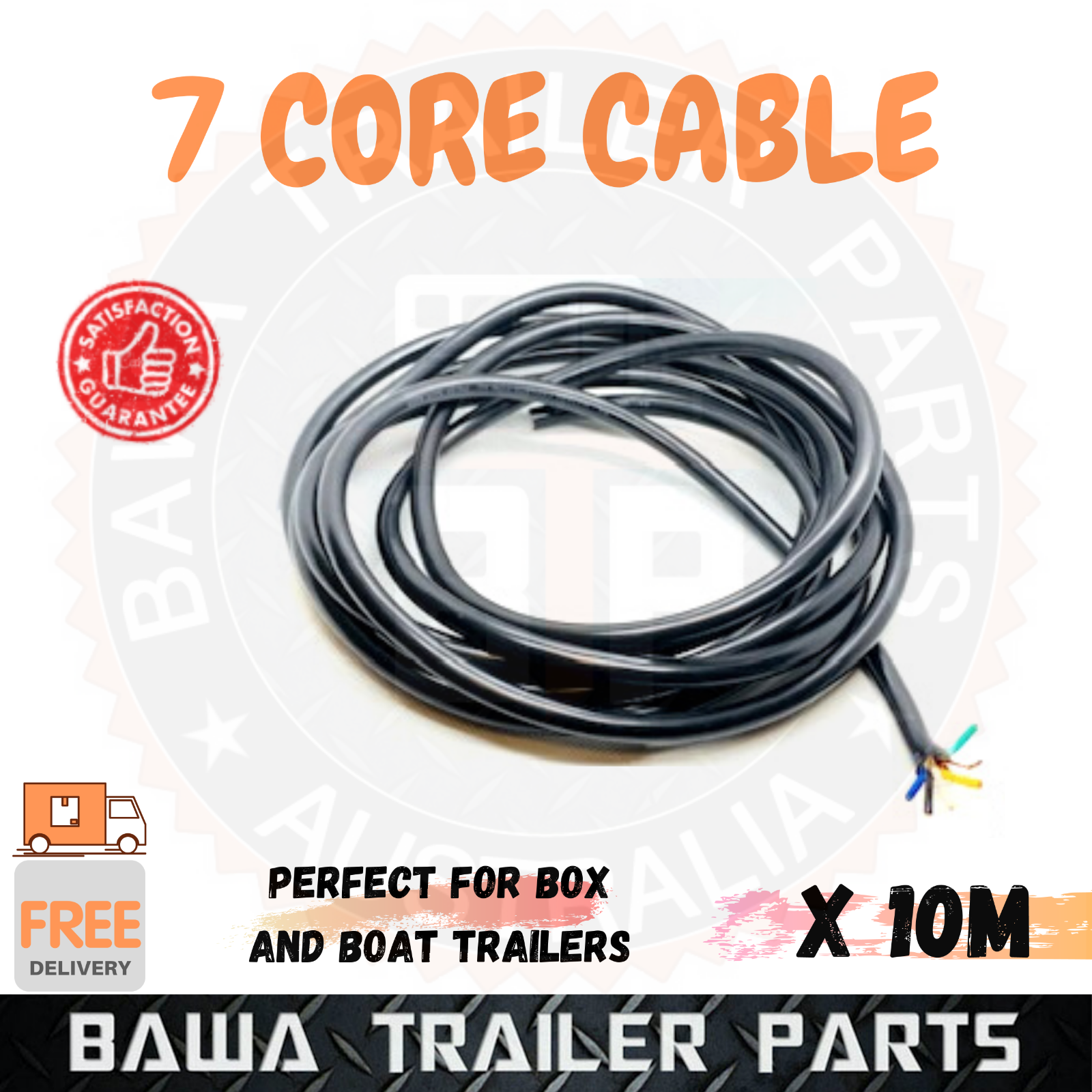 10M x 7 Core Cable Wire Lights Wiring LED Caravan