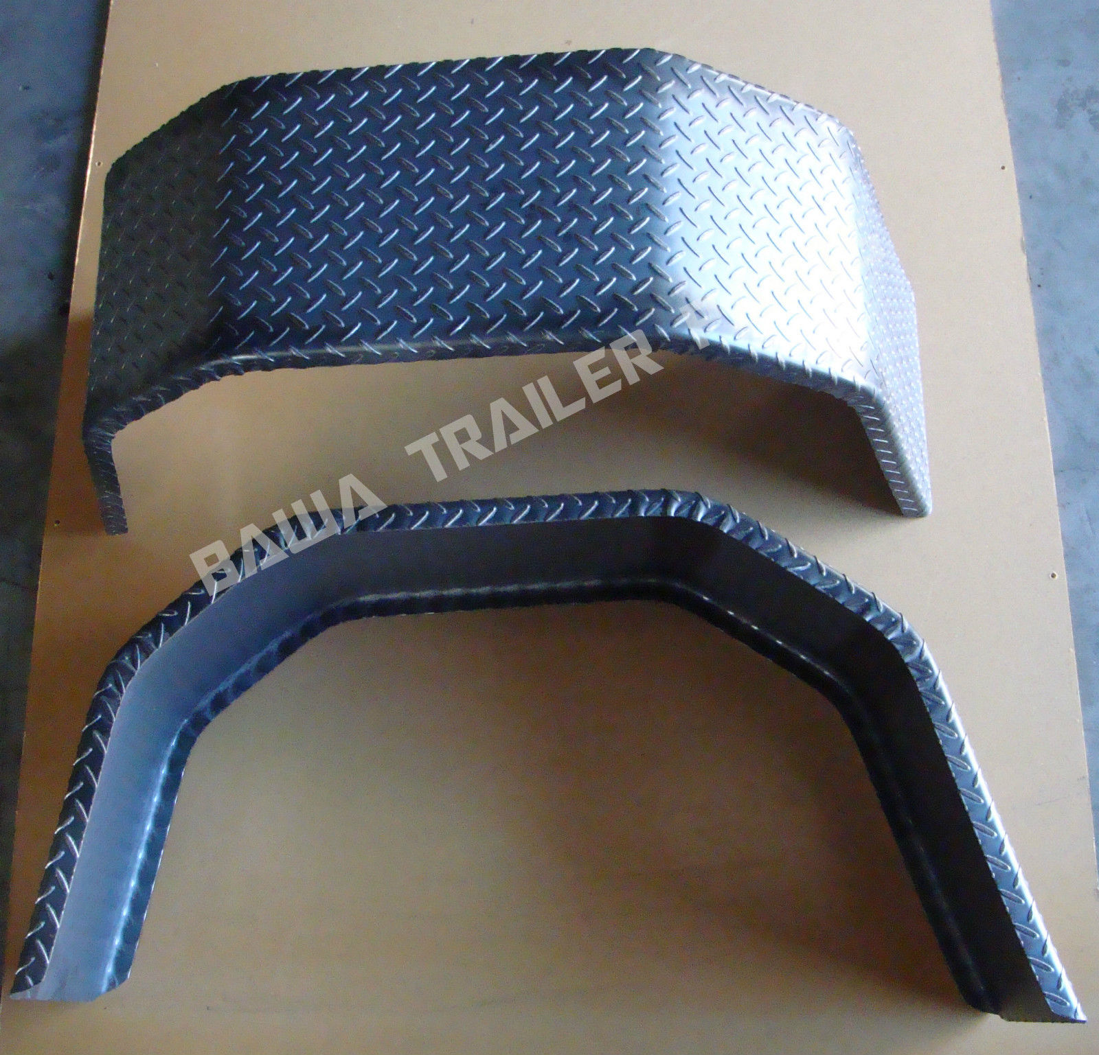 Trailer Mudguards-12" Wide -4 Fold Single Axle LANDCRUISER RIMS! CHECKER PLATE !