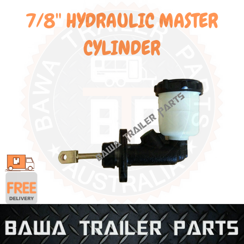 1x 7/8" Hydraulic Master Cylinder Override Coupling Trailer Reservoir Tank Fluid