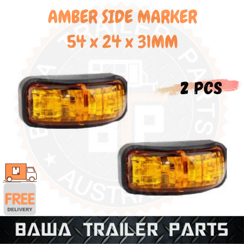 2 x LED Clearance Side Markers - Amber