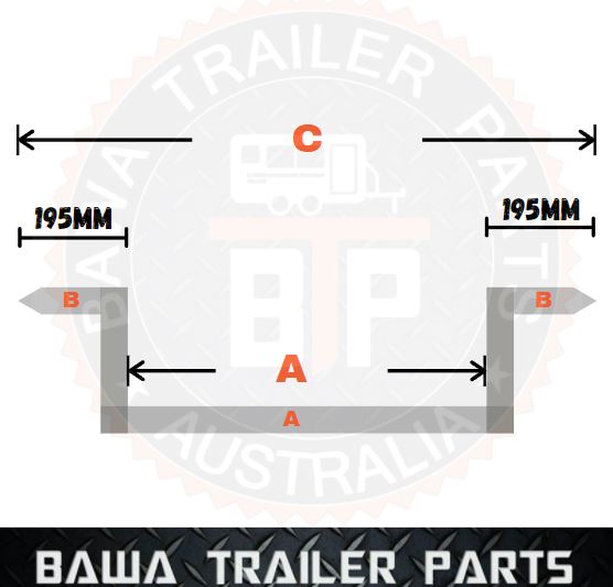40mm Square Drop Axle (2'' or 4" DROP) ! TRAILER PARTS - Image 3
