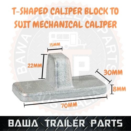 1 x T-SHAPED CALIPER BLOCK TO SUIT MECHANICAL CALIPER T - PIECE - Image 2