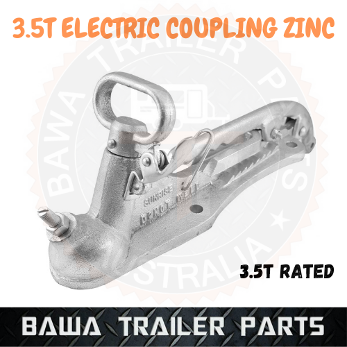 Electric Coupling 3.5T with Park Lever Zinc ADR Compliant Braked Trailer Hitch