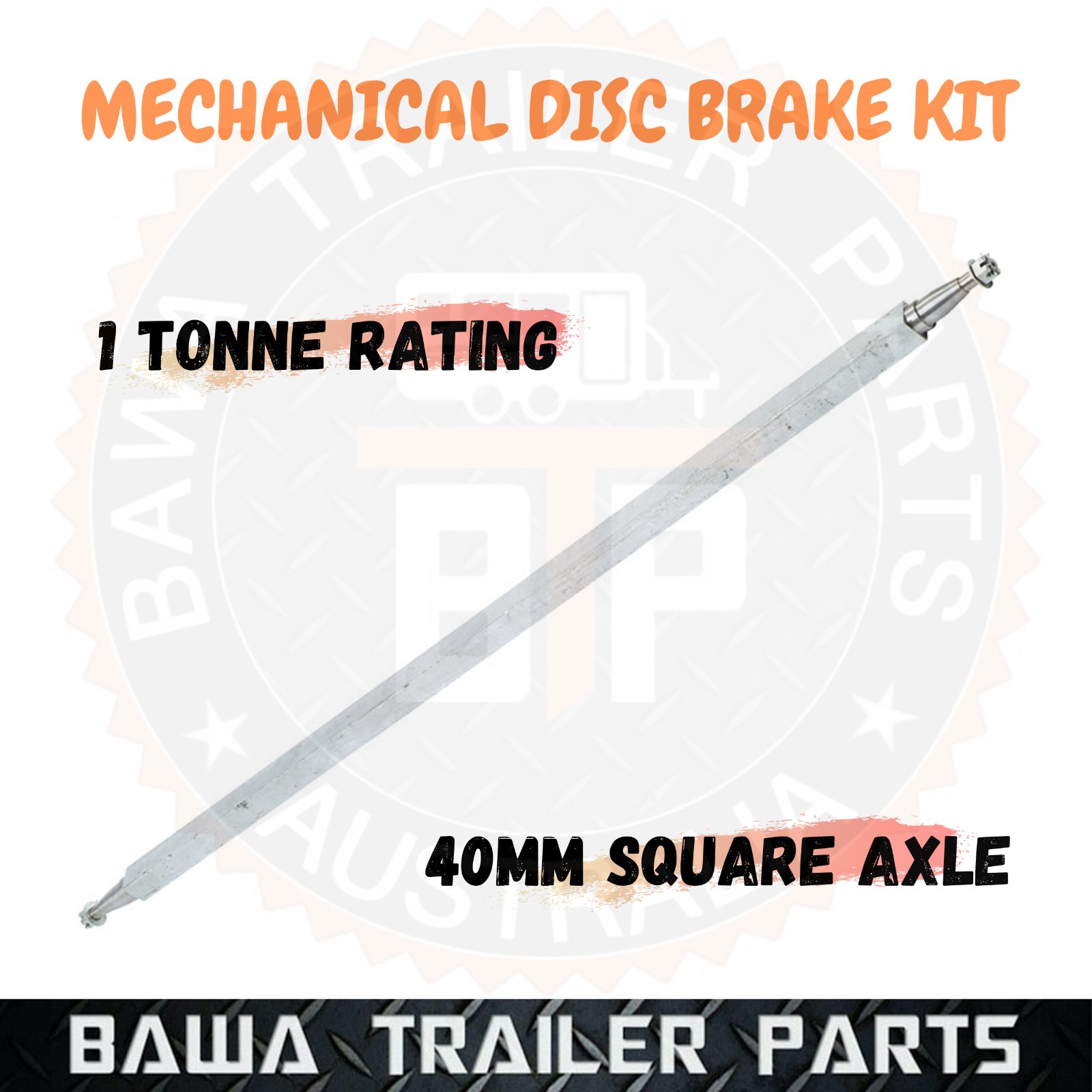 Galvanised DIY Tandem Mechanical Disc Brake Kit Slipper Springs Disc Hub 2 Tonne Trailer - Image 2