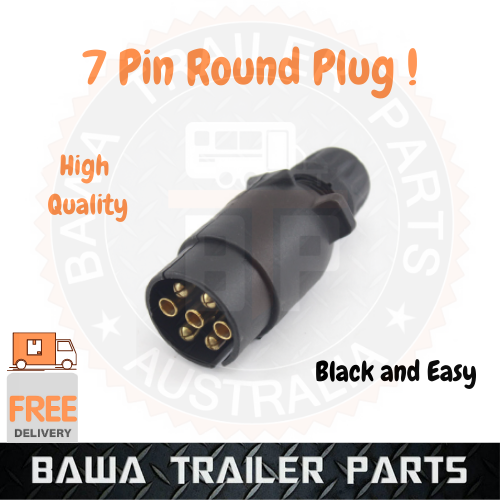Trailer Plug 7 - Pin Round Large - Plastic