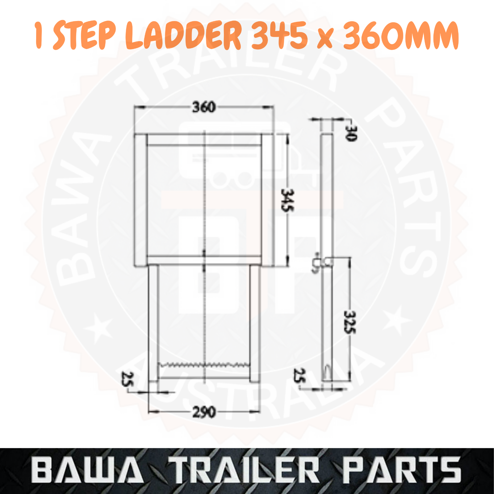 TRUCK DOOR Caravan UTE Trailer Folding Step 4x4 RV utility ladder Motor Home M5 - Image 3