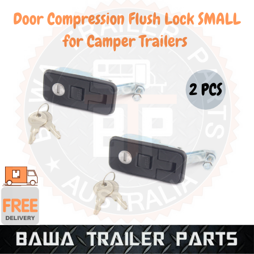 2 x Door Compression Flush Lock SMALLfor Camper Trailers - Image 2