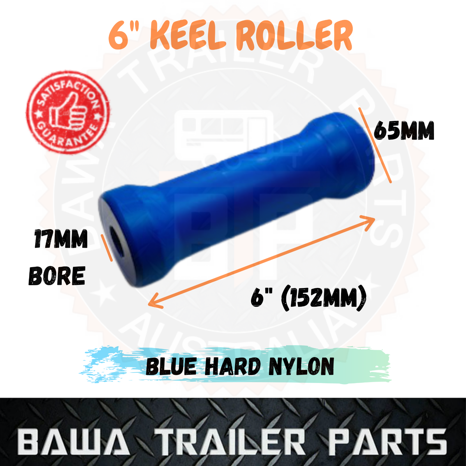6’’ Nylon Keel Roller Kit (17mm Bore) - Image 2