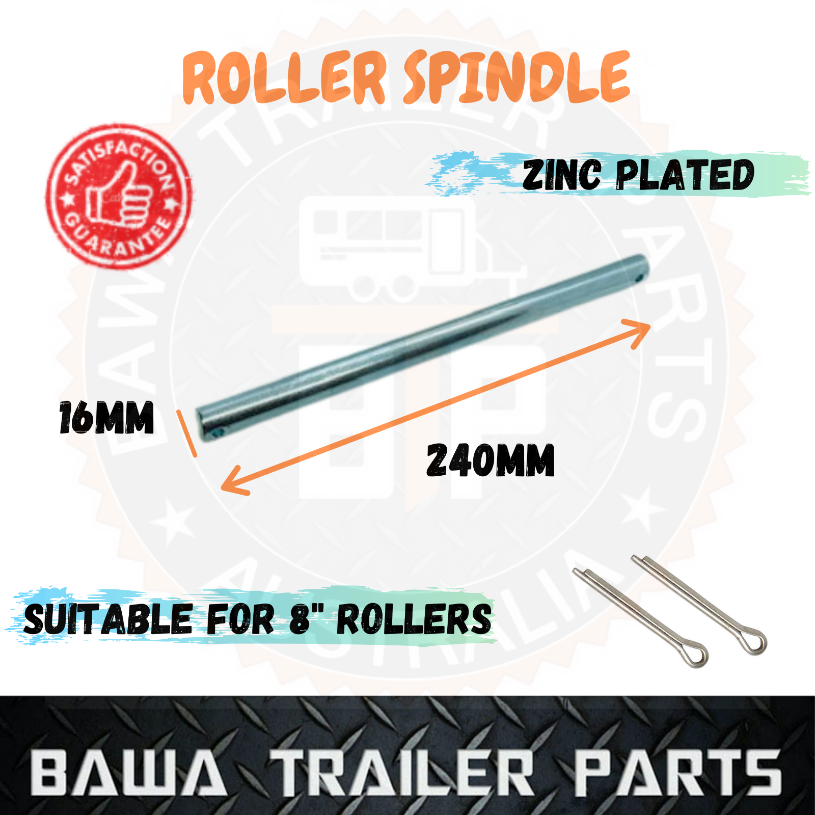 8'’ KEEL BLACK ROLLER - 17MM BORE - Image 3