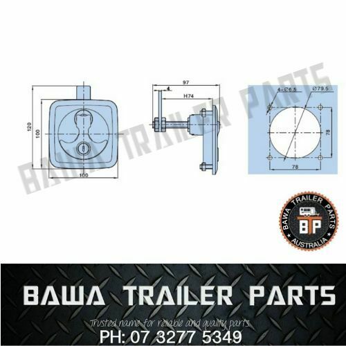 Compression Lock Round - Chrome Finish ! Whale Tale Trailer Locks - Image 3