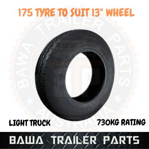 13" Light Truck Tyre Only -175 - Trailer Wheel and Tyre