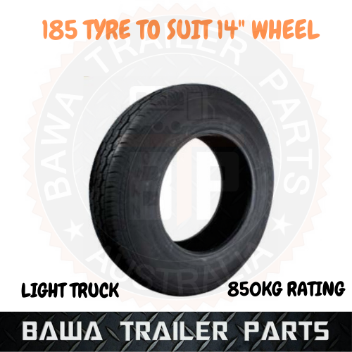 14" Light Truck Tyre Only - 185 -Trailer Wheel and Tyres