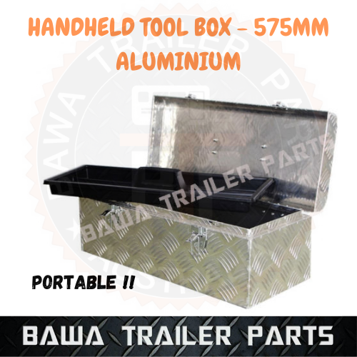 Handheld Toolbox - 575MM Aluminium - Portable !! TRAILER Tool Box