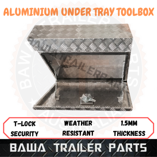 2 x Under Tray Toolbox- Aluminium LEFT + RIGHT Set - Trailer Tool Box - Image 2