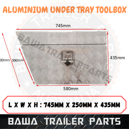 2 x Under Tray Toolbox- Aluminium LEFT + RIGHT Set - Trailer Tool Box - Image 3