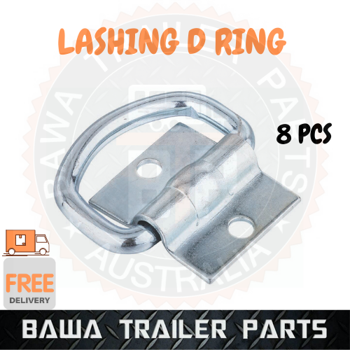 8 x LASHING D RING TIE DOWN ANCHOR POINT CLAMP TYPE TRAILER TRUCK TOOLBOX UTE TRAY - Image 2