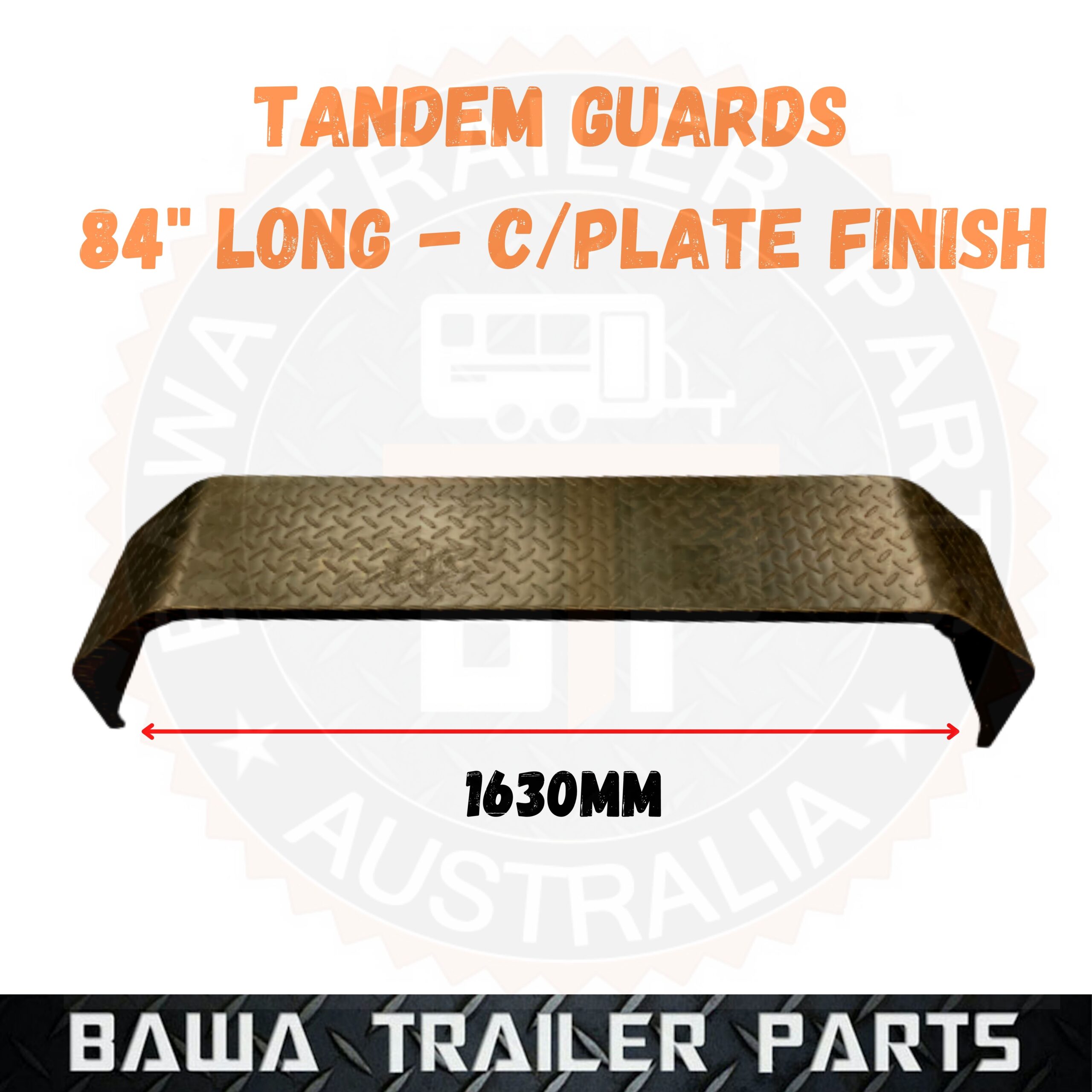 Tandem Guards 9" Wide 84" Long - Checker Plate - Image 2