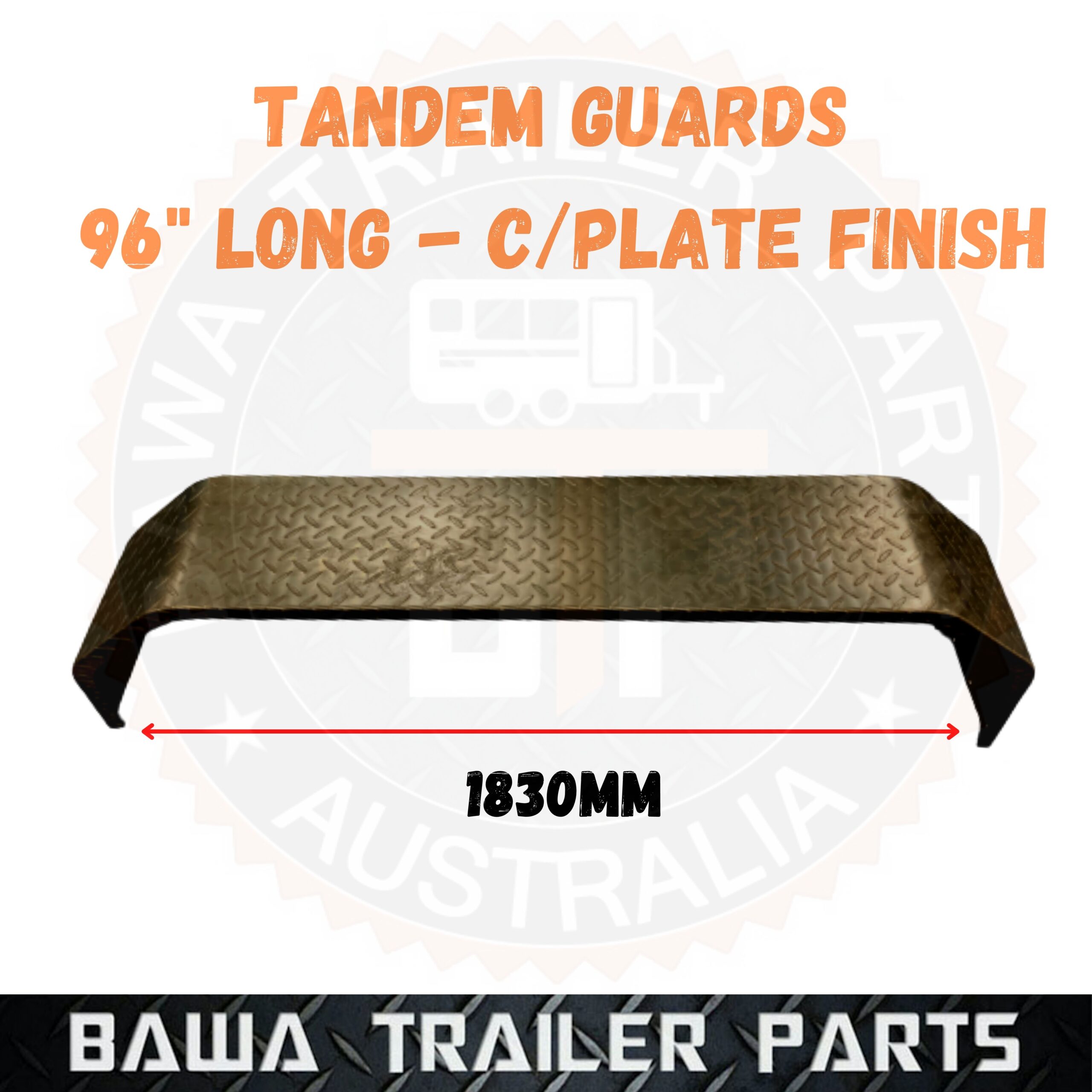 Tandem Guards 9" Wide 96" Long - Checker Plate - Image 2