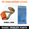 1 x (38mm x 9M) Ratchet Tie Down 1250Kg Double J Hook Trailer Wheel Tyre Strap - Image 2