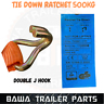 2x (25mm x 6M) Ratchet Tie Down 500Kg Double J Hook Trailer Truck Wheel Tyre Strap - Image 2
