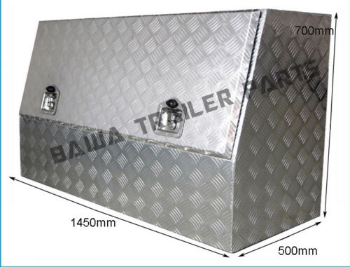 1 x 1450MM ALUMINIUM TOOL BOX Trailer Truck Caravan canopy Curved Toolbox