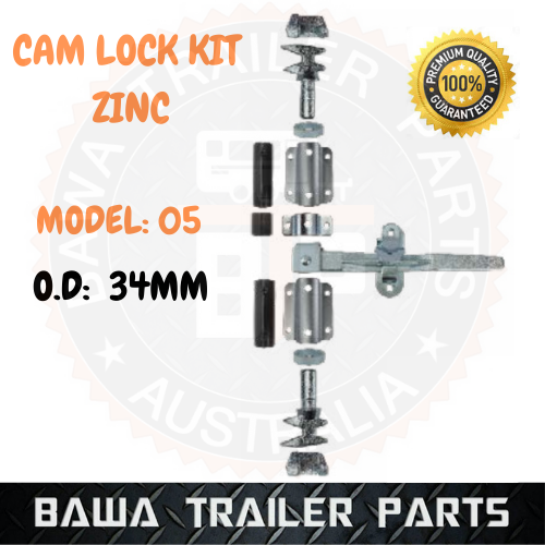 TRUCK REAR DOOR CAM LOCK 05 Handle, Zinc Latch Kit PREMIUM QUALITY - O.D 34mm