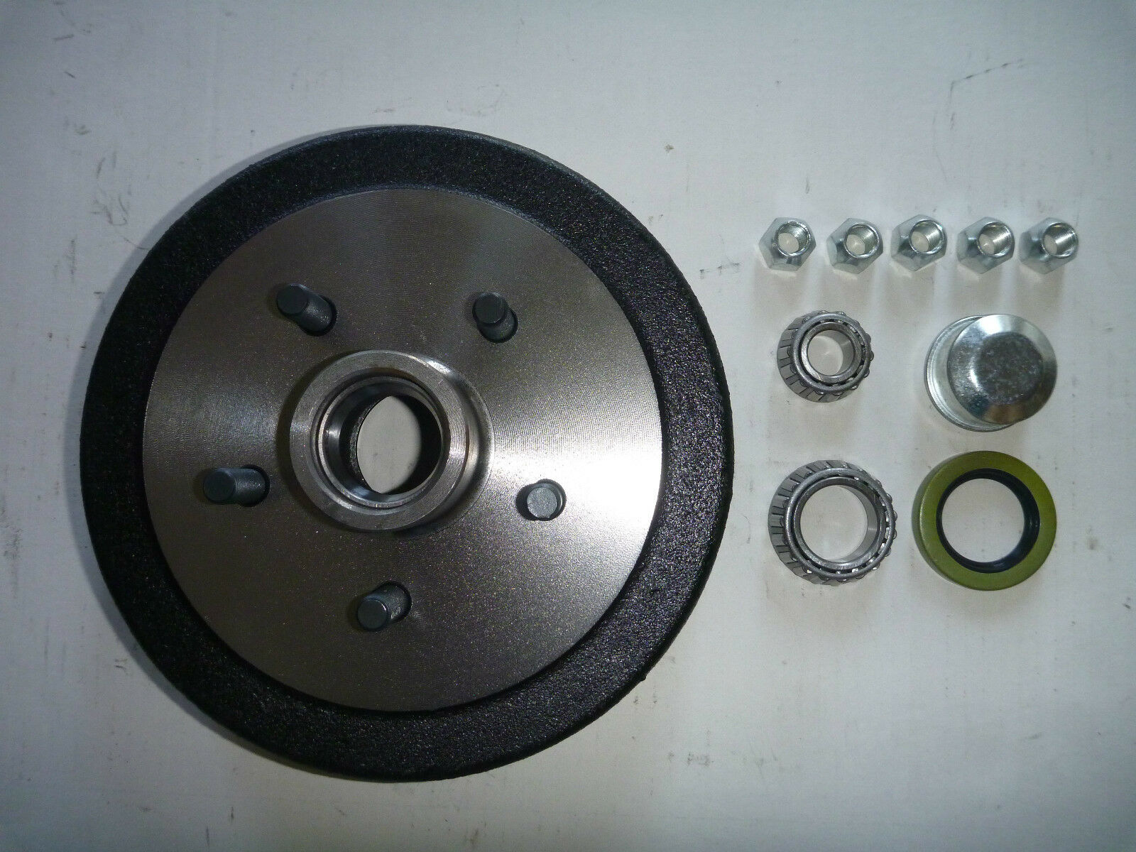 Trailer Brake Hub Drum 9" FORD/HT/HQ with Ford S/L or Holden LM Bearings Dust Cap Seal
