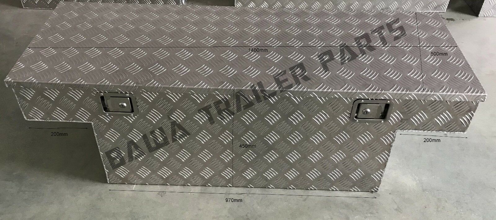1400x500x450MM ALUMINIUM TOOL BOX Trailer Truck Caravan Toolbox - Image 3