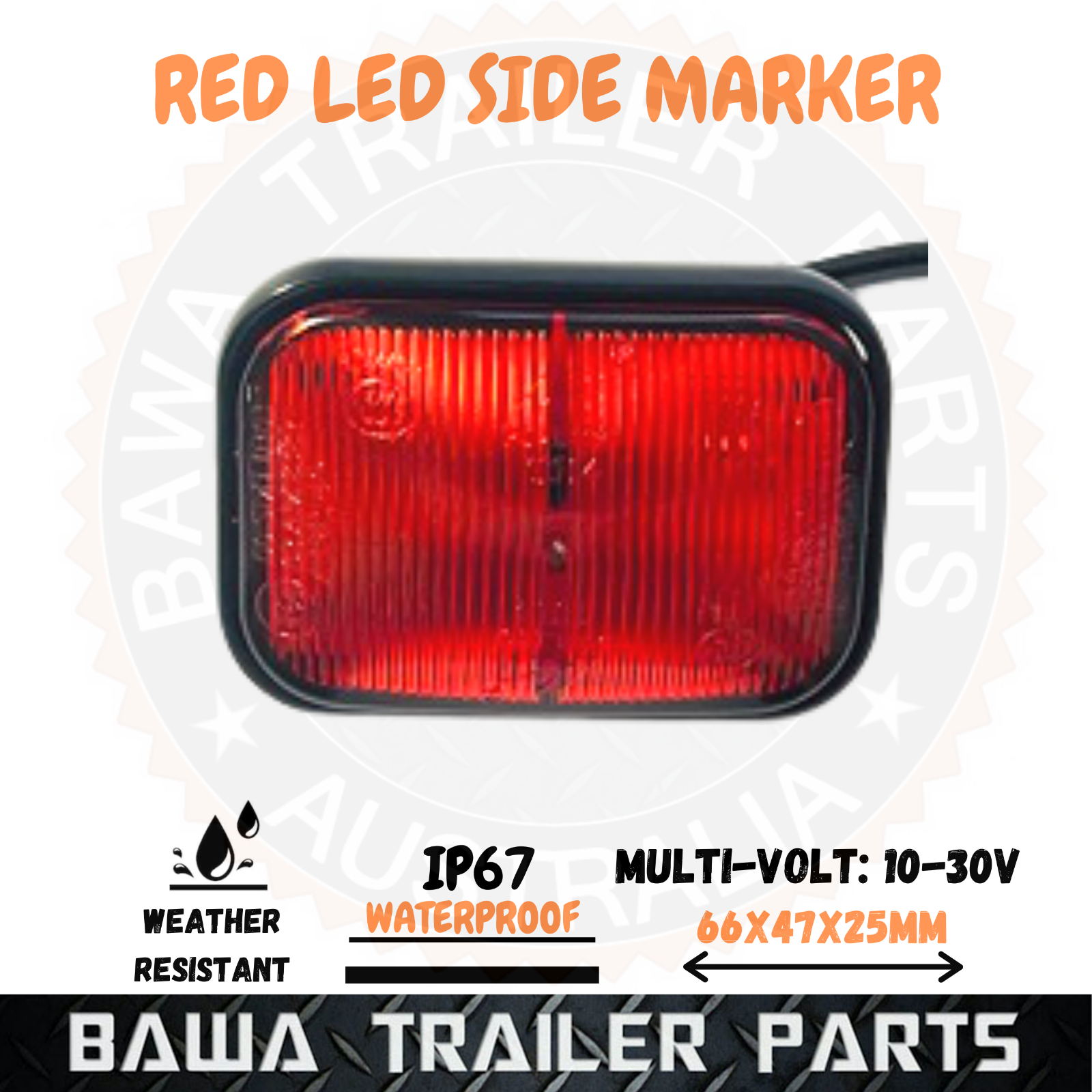 LED CLEARANCE LIGHTS JUMBO SIDE MARKER SET RED AMBER CLEAR - Image 3