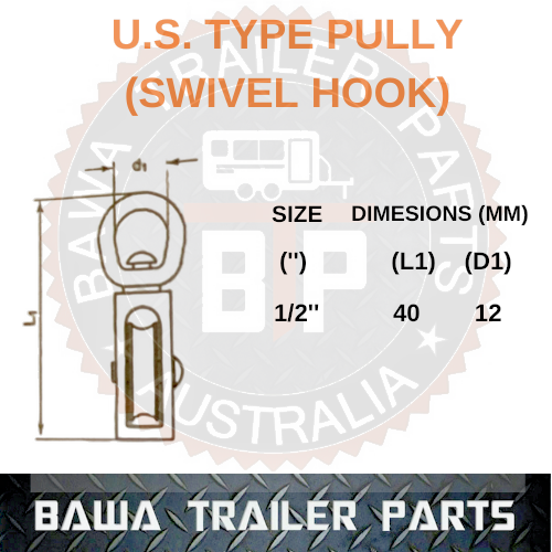 4 x 1/2'' Pullies 40 x 12mm CHROME Finish - Image 2