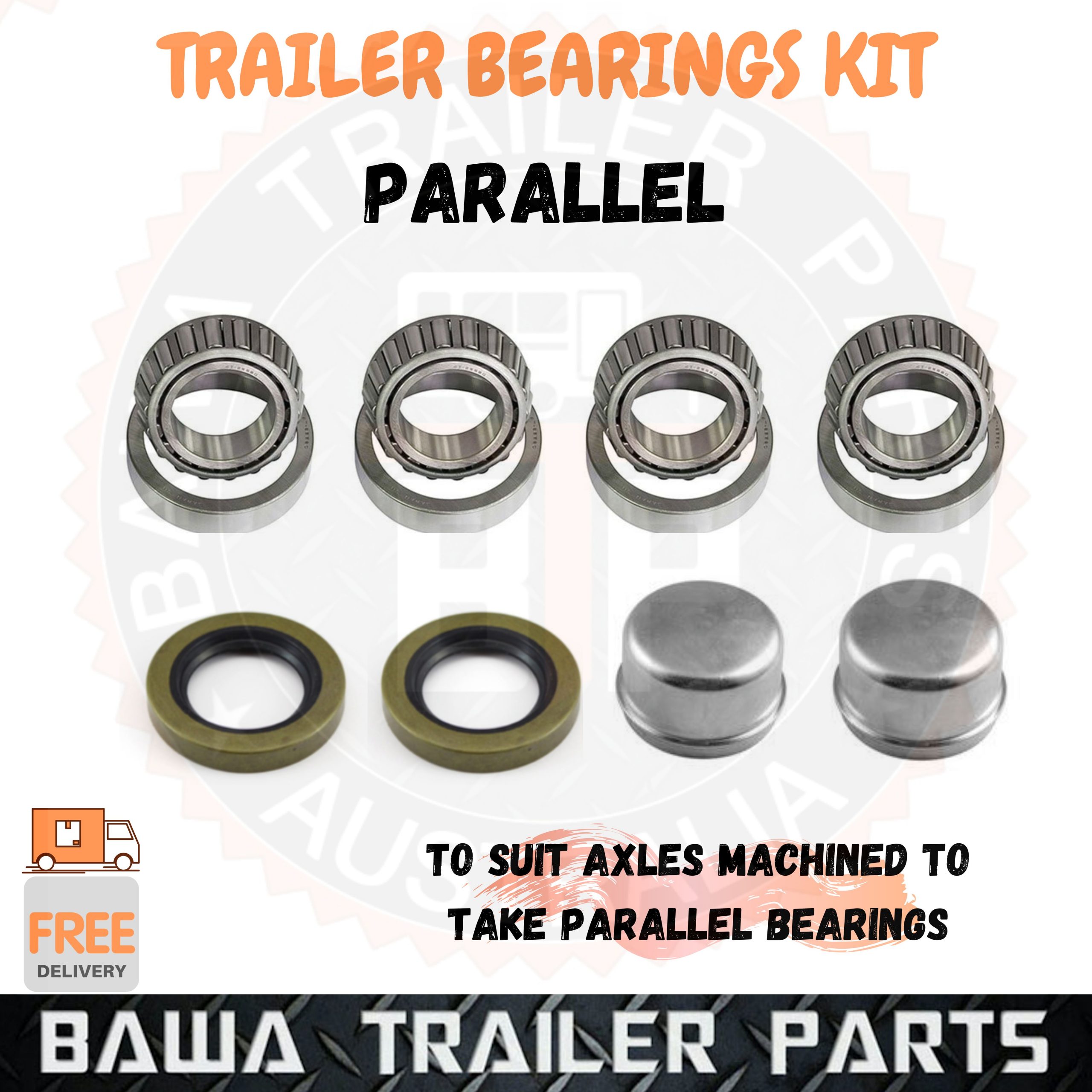 2 x Parallel Bearing Set to suit axles machined to take Parallel Bearings