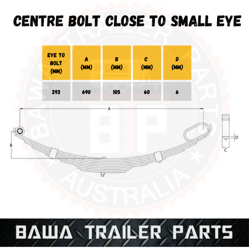 2 x Rocker Springs 60mm Wide Decromate Trailer Caravan Suspension Rocker - Image 2