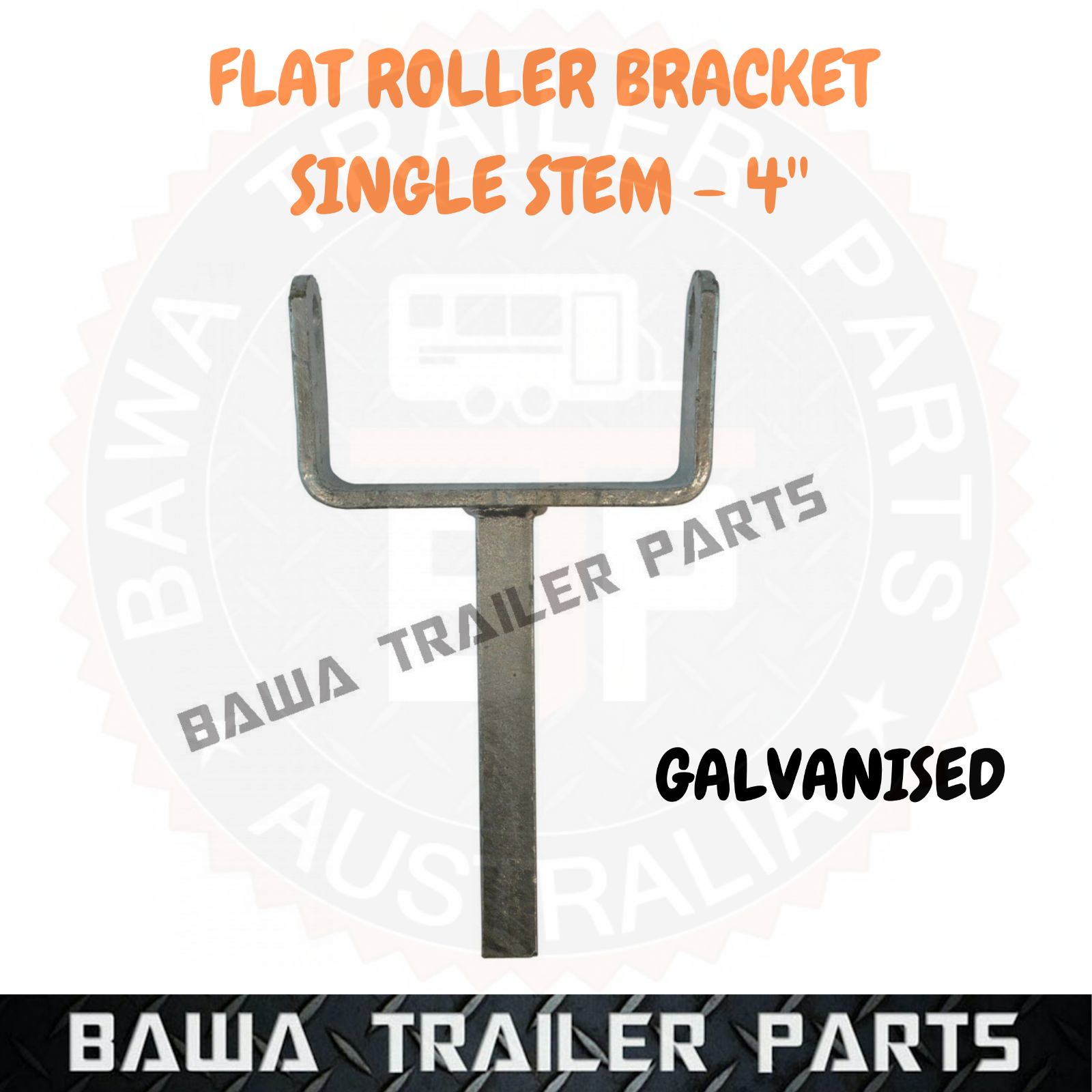 1 x 4’’ Flat Stem Bracket 17mm - 6'' x 18mm - Galvanised