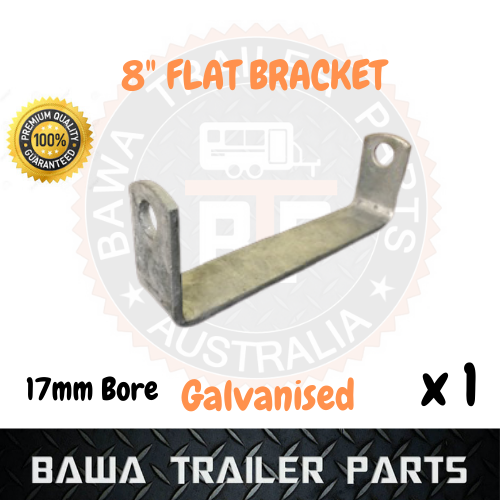 1 x 8" FLAT BRACKET 17MM GALVANISED