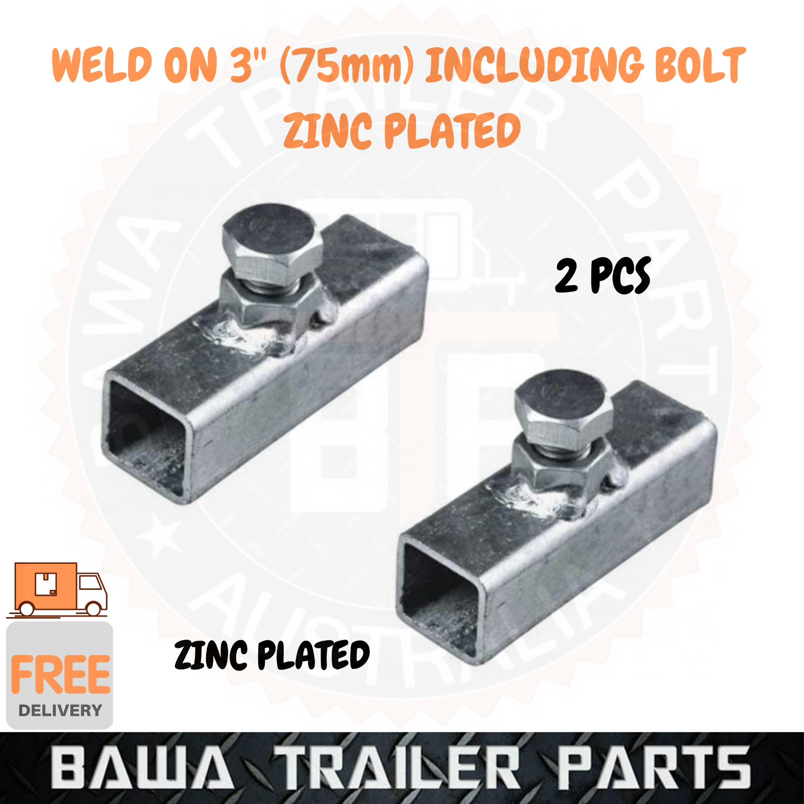 Weld on 3’’(75mm) Bracket Including Bolt ! Zinc Plated