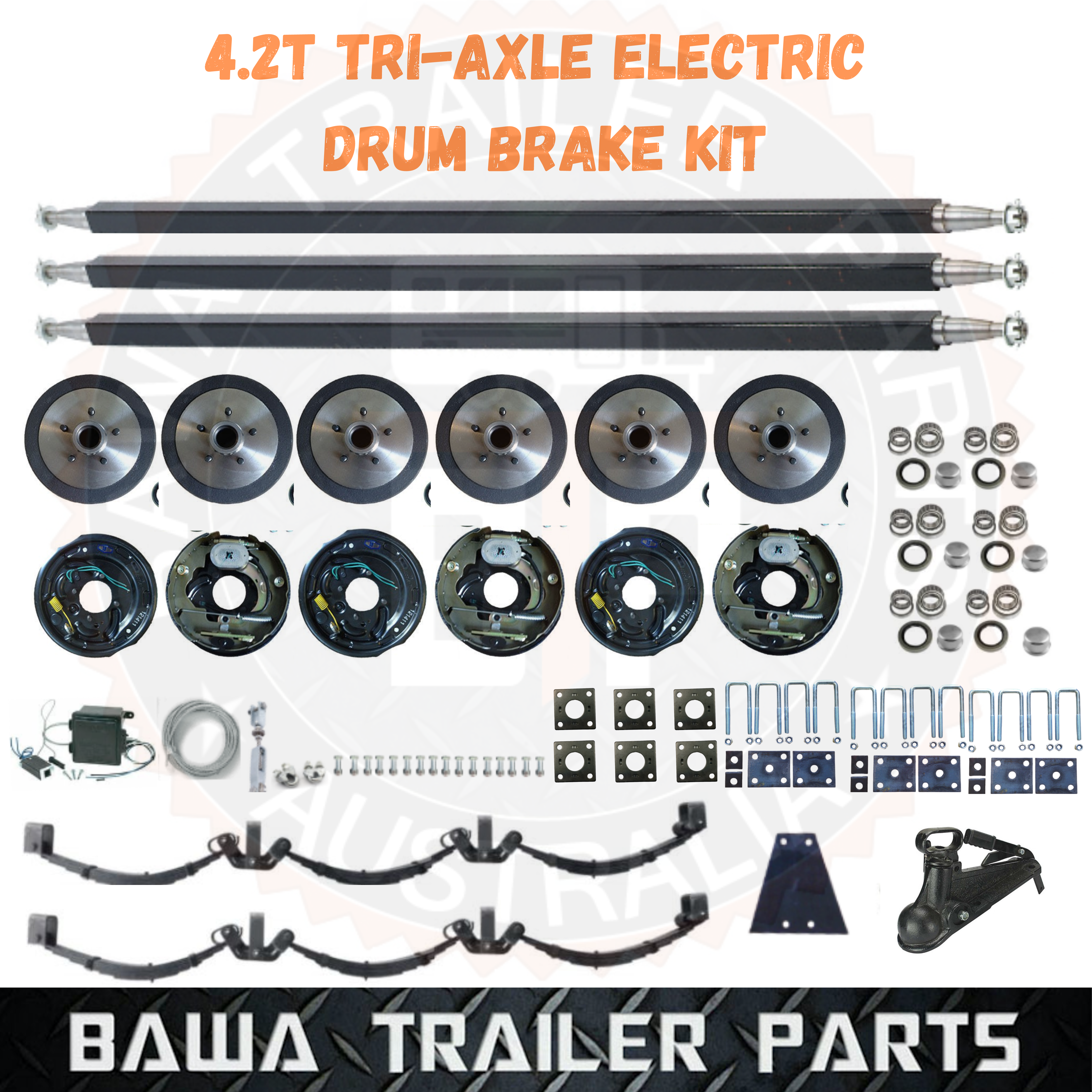 DIY Trailer Tri-Axle Kit- 4.2Tonne Electric Drum Brake Triaxle Kit!