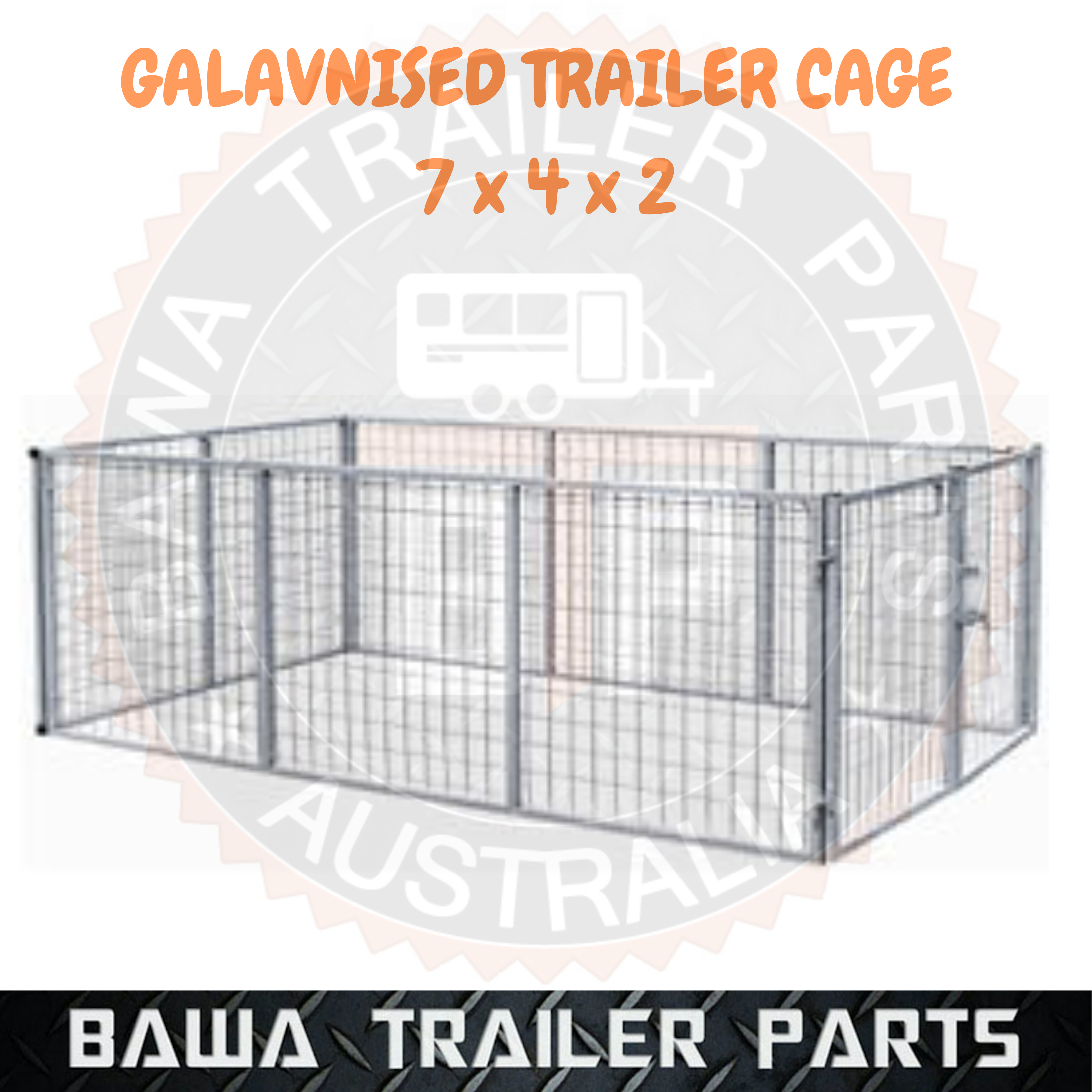 Galvanised Trailer Cage 7x4x2 Feet With Fittings! BOX TUBING ! TRAILER PARTS!