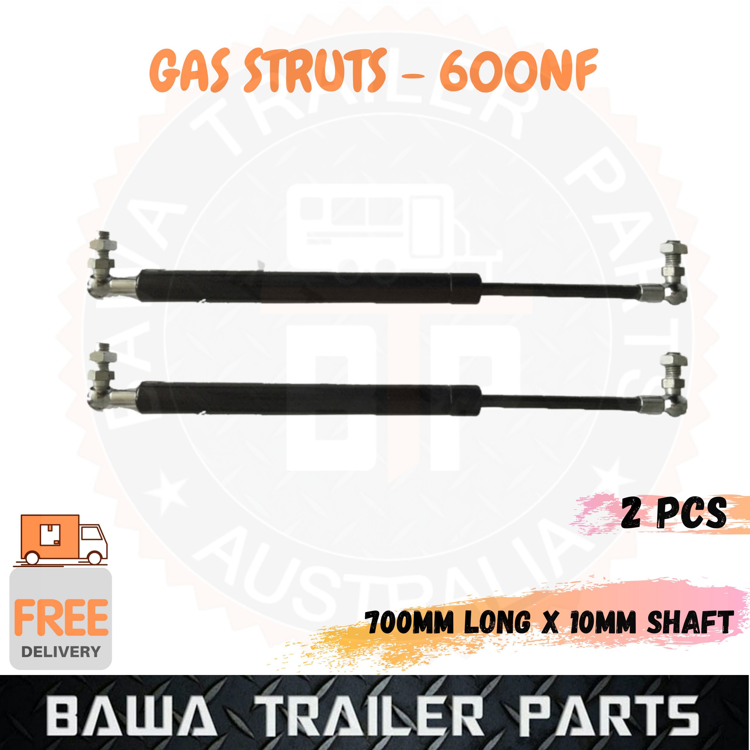 GAS STRUTS 600NF 700mm Long x 8mm PAIR